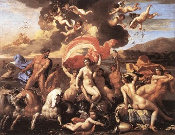  Poussin Art - The Triumph of Neptune classical painter Nicolas Poussin